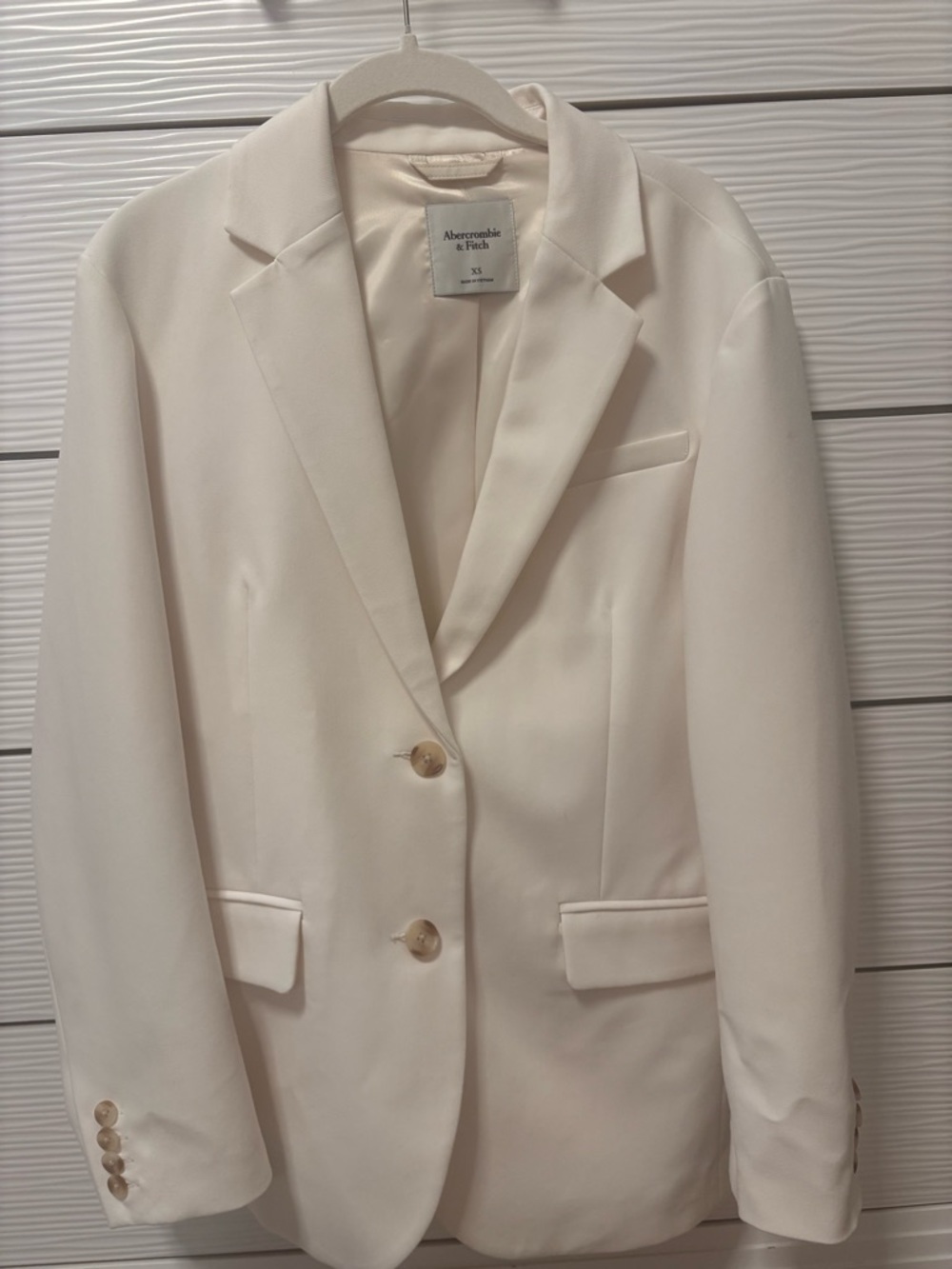 Abercrombie & Fitch Women's Off-White Tailored Blazer